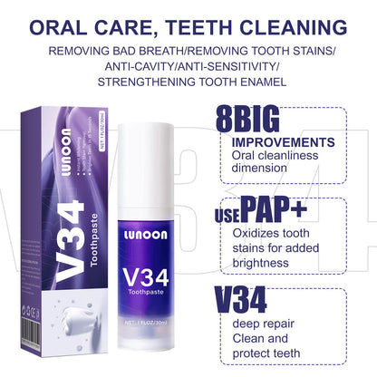 "Free Shipping" Hismile V34 Purple Toothpaste – Remove Yellow Stains & Brighten Your Smile