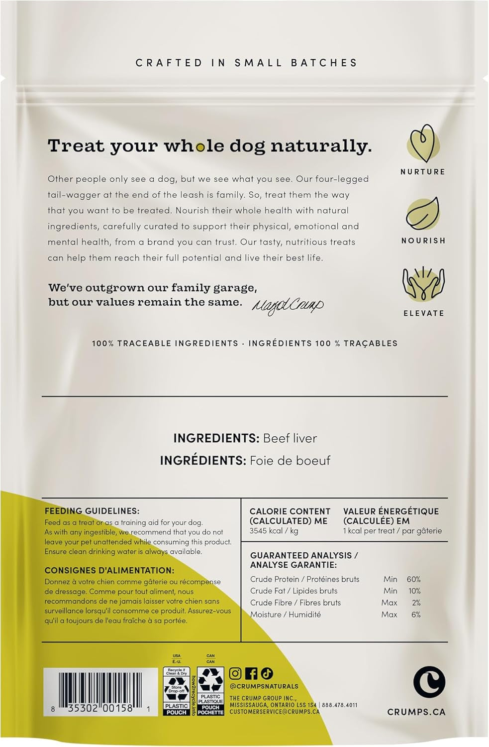Crumps' Naturals Mini Trainers Freeze Dried Beef Liver (1 Pack),, 1.9OZ/ 55G