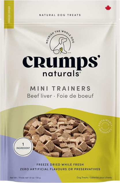 Crumps' Naturals Mini Trainers Freeze Dried Beef Liver (1 Pack),, 1.9OZ/ 55G
