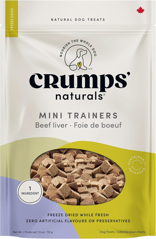 Crumps' Naturals Mini Trainers Freeze Dried Beef Liver (1 Pack),, 1.9OZ/ 55G